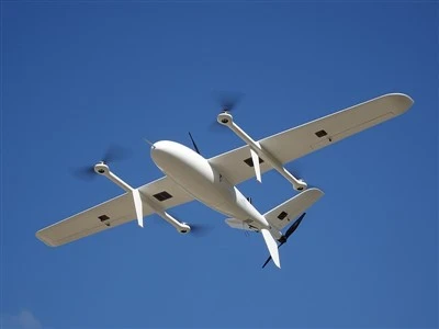 Spārna platuma VTOL fiksēts{0}}spārna izlūkošanas bezpilota lidaparāts ar kravnesības spēju